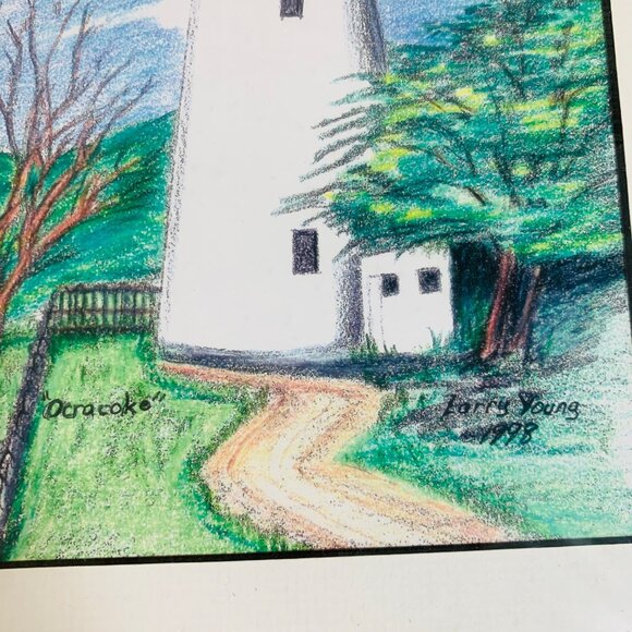 Coastal North Carolina Lighthouse Illustration Drawings VTG Set Of 2 Signed Art - Picture 5 of 14